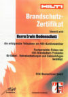 Zertifikat Hilti-Brandschutz